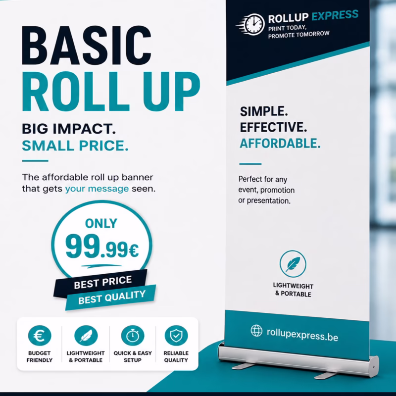 Affordable Basic Economic Roll-Up Banner printing in Brussels | Rollupexpress.be
