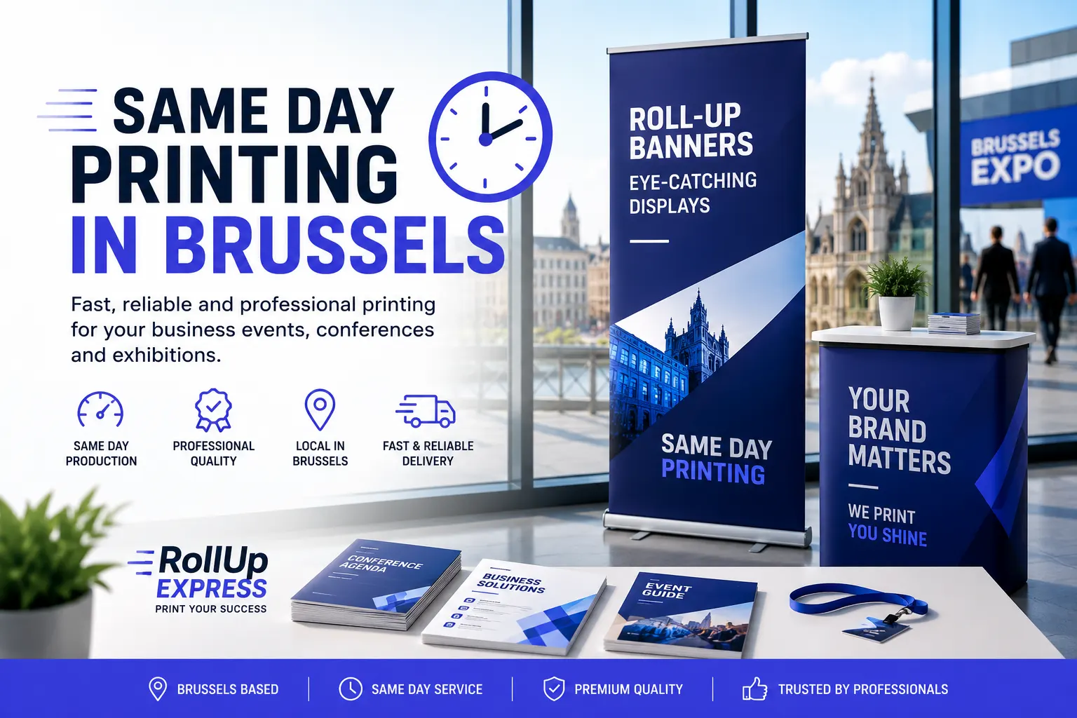 Real Same Day Printing in Brussels: The Complete Guide for Conferences, Trade Shows & Business Events