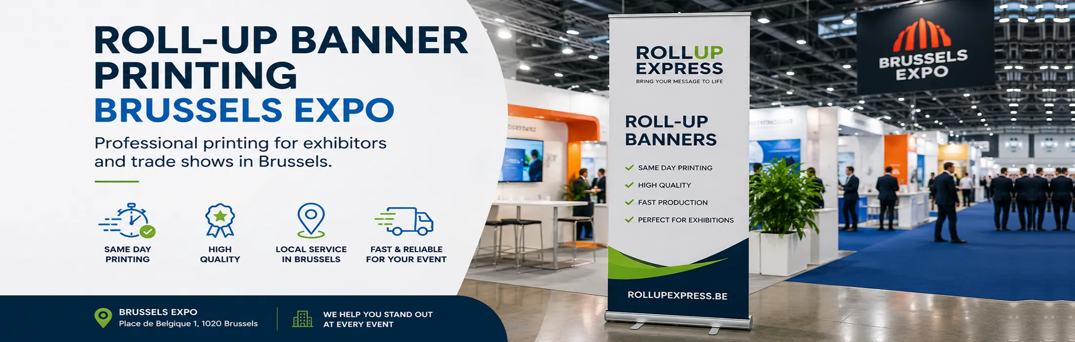 Roll-Up Banner Printing for Brussels Expo Exhibitors: Event Printing Guide